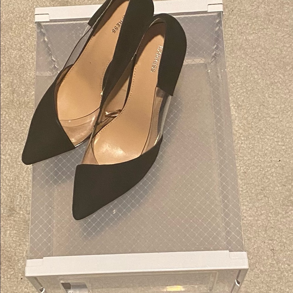 Express Black Heels